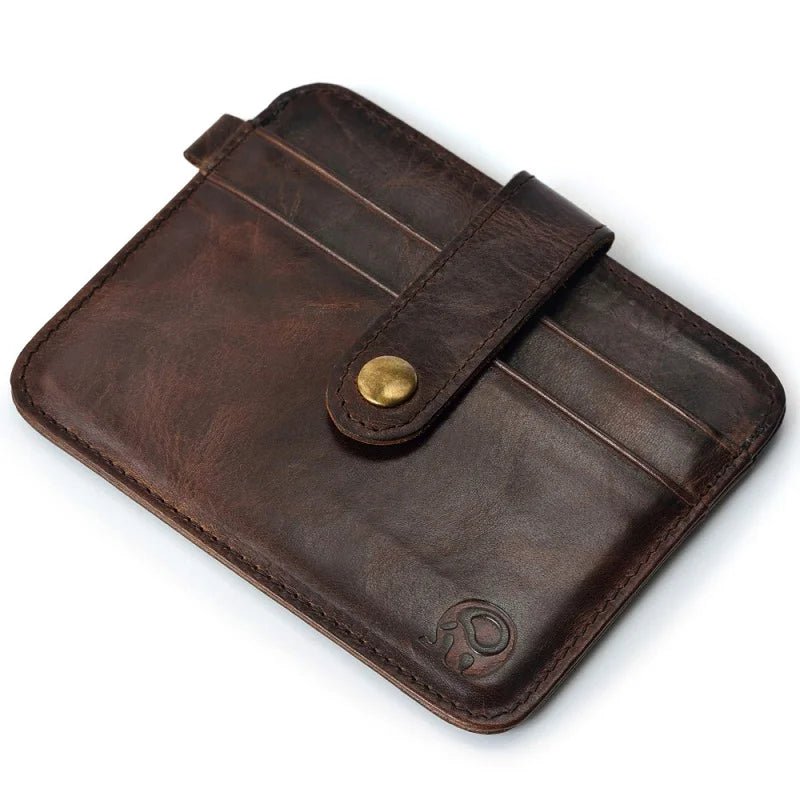 Men’s Slim Genuine Leather Wallet – Vintage Minimalism - My Wear Clothing Co