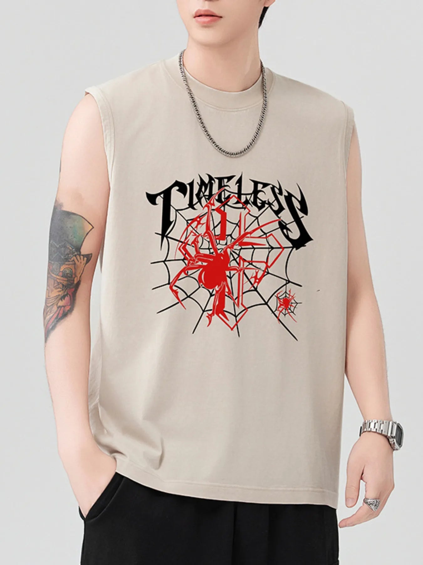 Men's Spider Round Neck Tank - My Wear Clothing Co