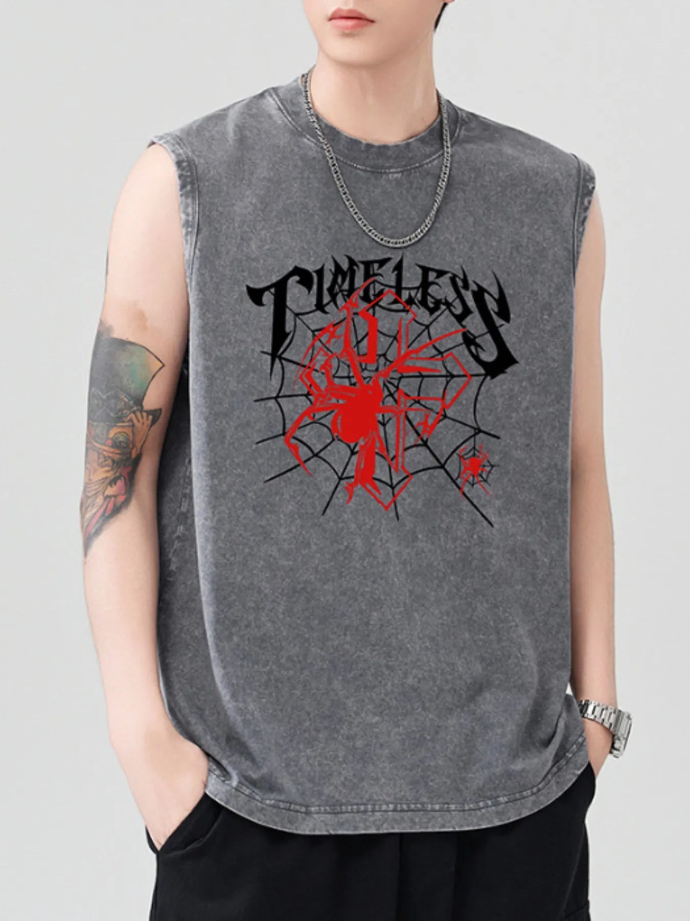 Men's Spider Round Neck Tank - My Wear Clothing Co