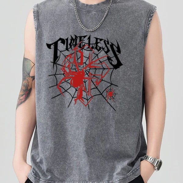 Men's Spider Round Neck Tank - My Wear Clothing Co