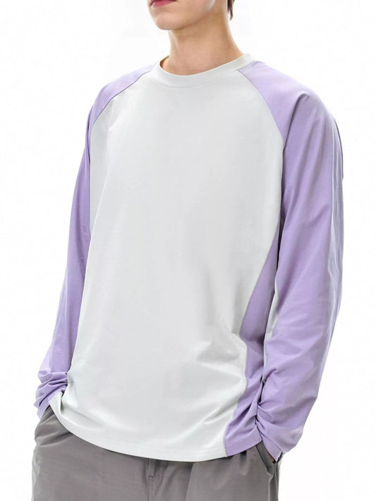 Men's Two - Tone Raglan Long Sleeve T-Shirt - Keeping it casual - My Wear Clothing Co