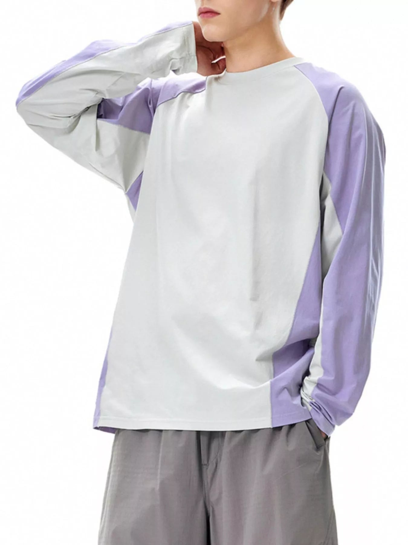 Men's Two - Tone Raglan Long Sleeve T-Shirt - Keeping it casual - My Wear Clothing Co