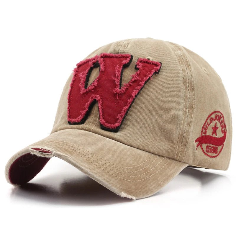 Men's W Embroidered Baseball Cap – Snapback Hip - Hop Style for Casual Comfort - My Wear Clothing Co