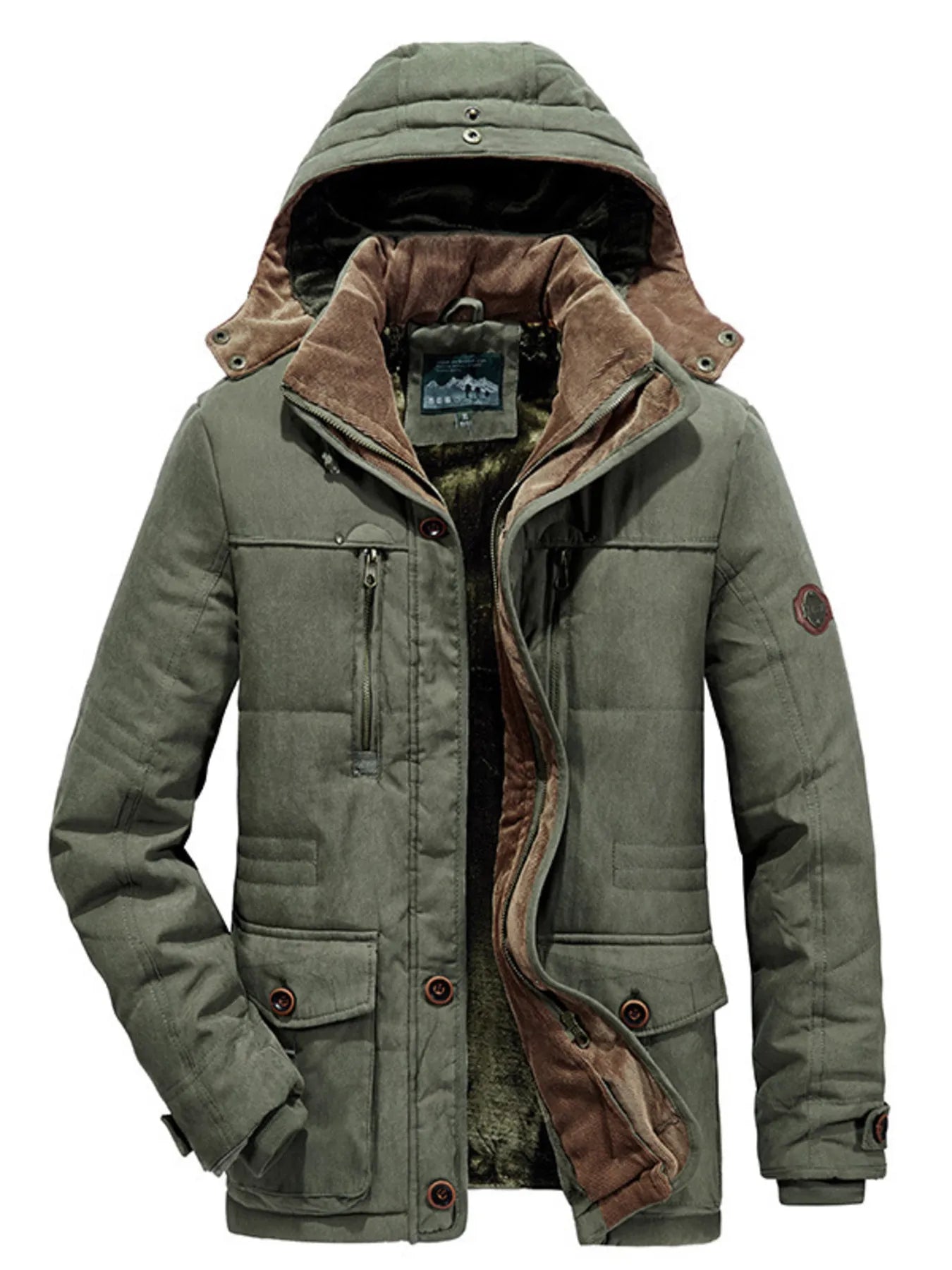 Men's Warm Hooded Zip - Up Winter Coat - Wear It Your Way - My Wear Clothing Co