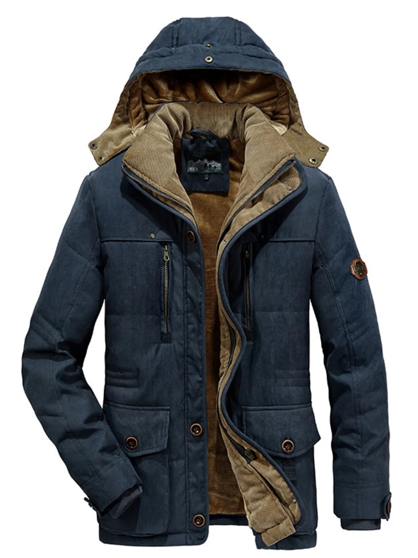 Men's Warm Hooded Zip - Up Winter Coat - Wear It Your Way - My Wear Clothing Co