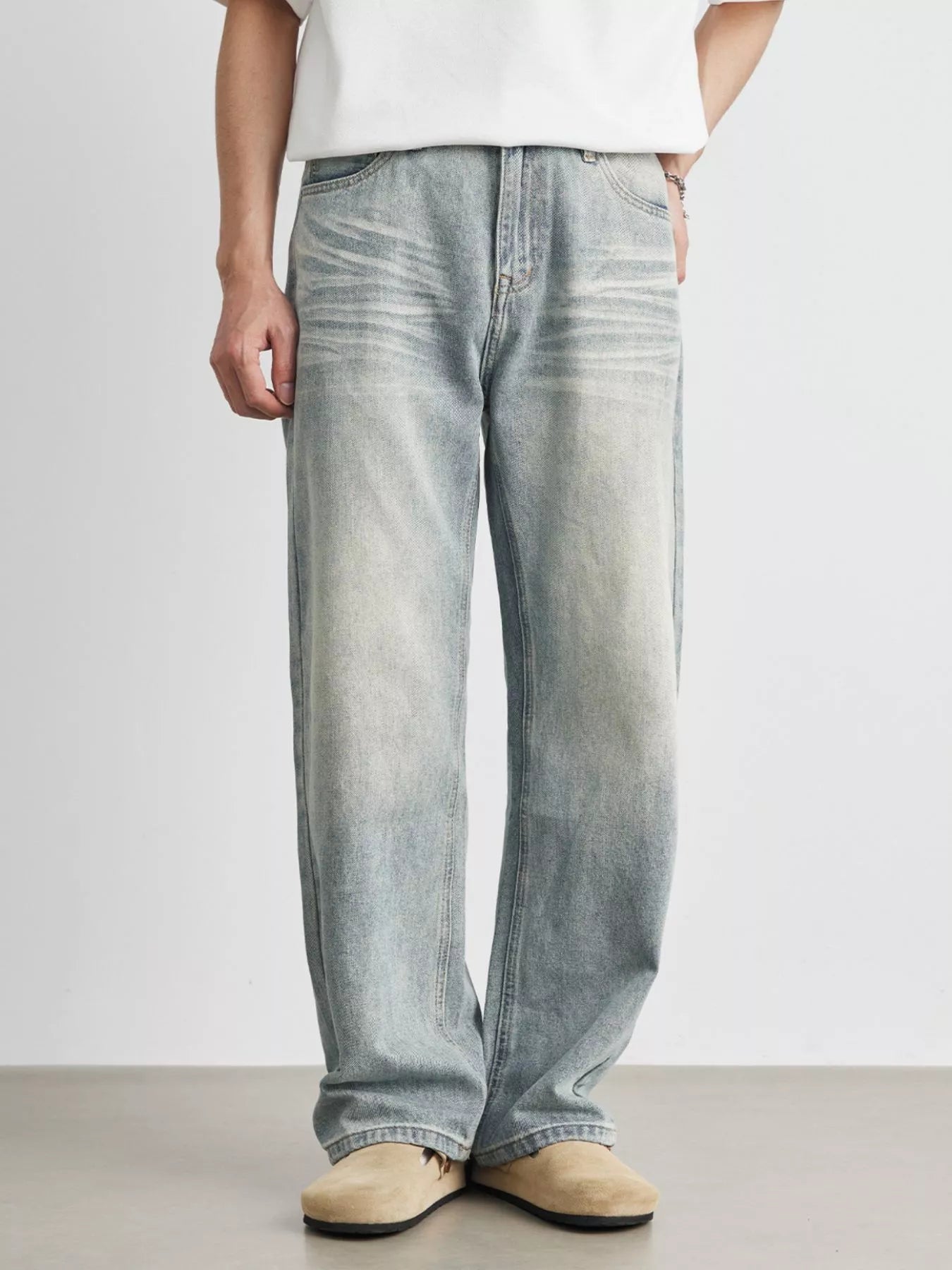 Men's Wash Loose Fit Jeans - My Wear Clothing Co