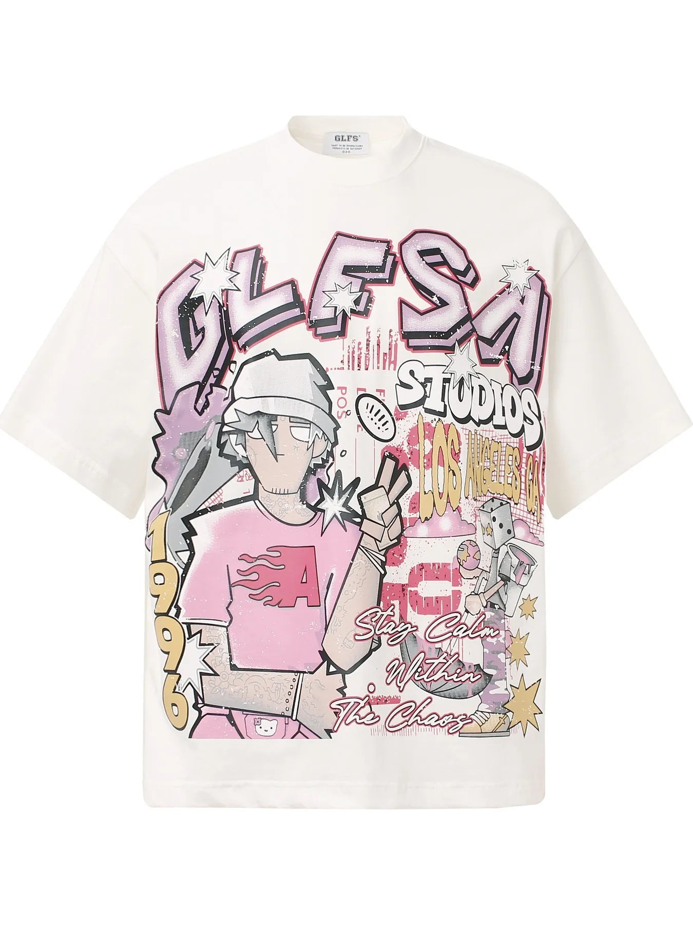 Men's Washed Anime Graphic Oversized T-Shirt - My Wear Clothing Co