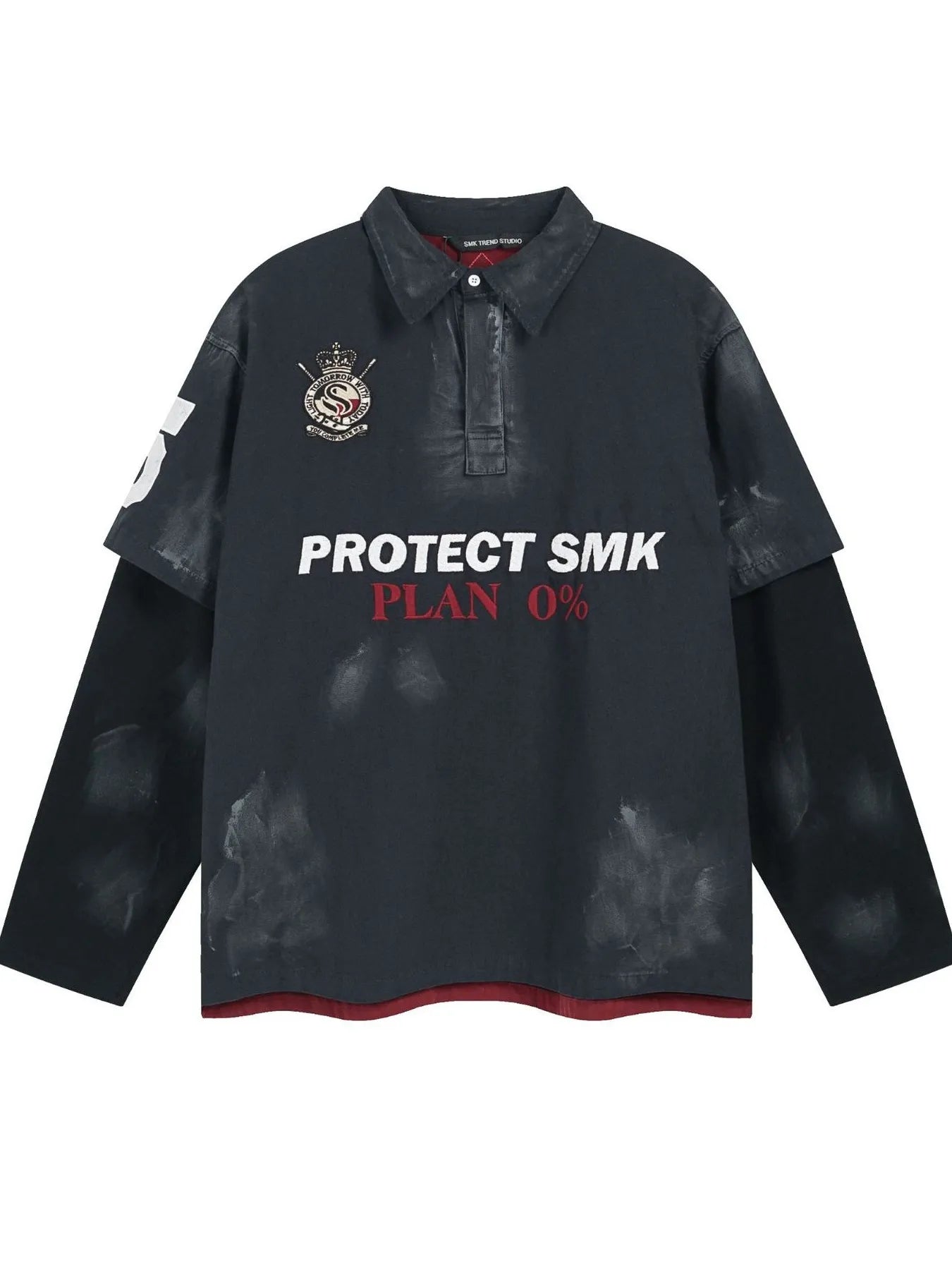 Men's Washed Graphic Rugby Sweatshirt - My Wear Clothing Co