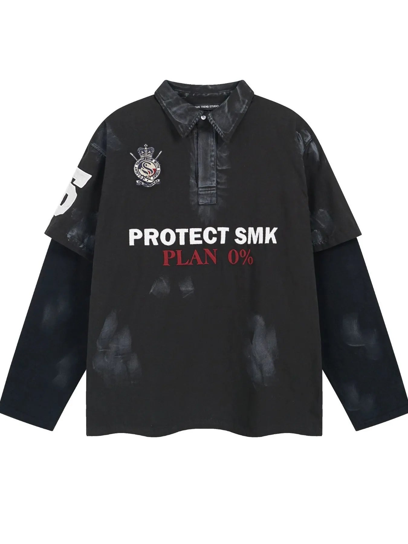 Men's Washed Graphic Rugby Sweatshirt - My Wear Clothing Co