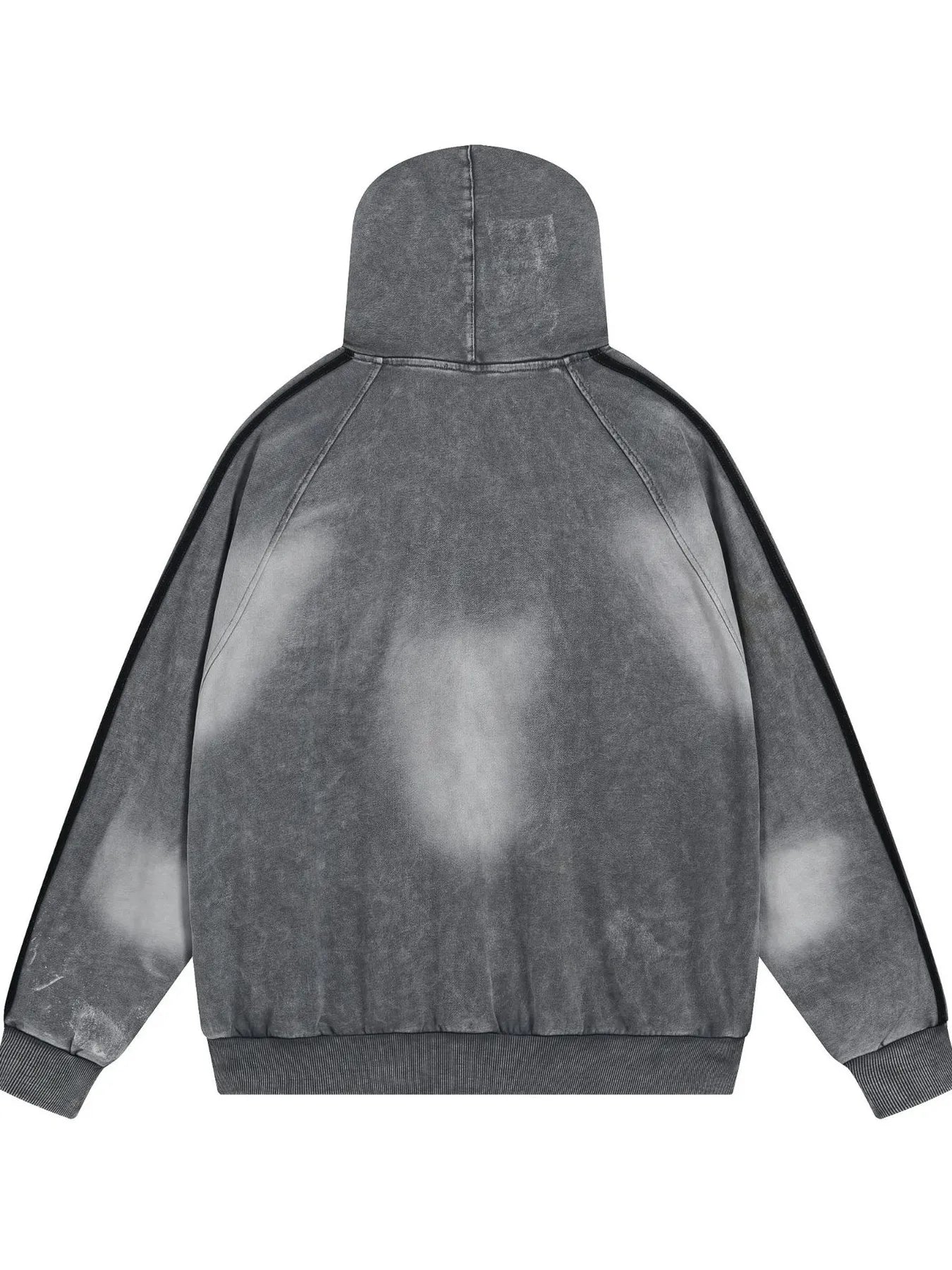 Men's Washed Graphic Striped Sleeve Hoodie - My Wear Clothing Co