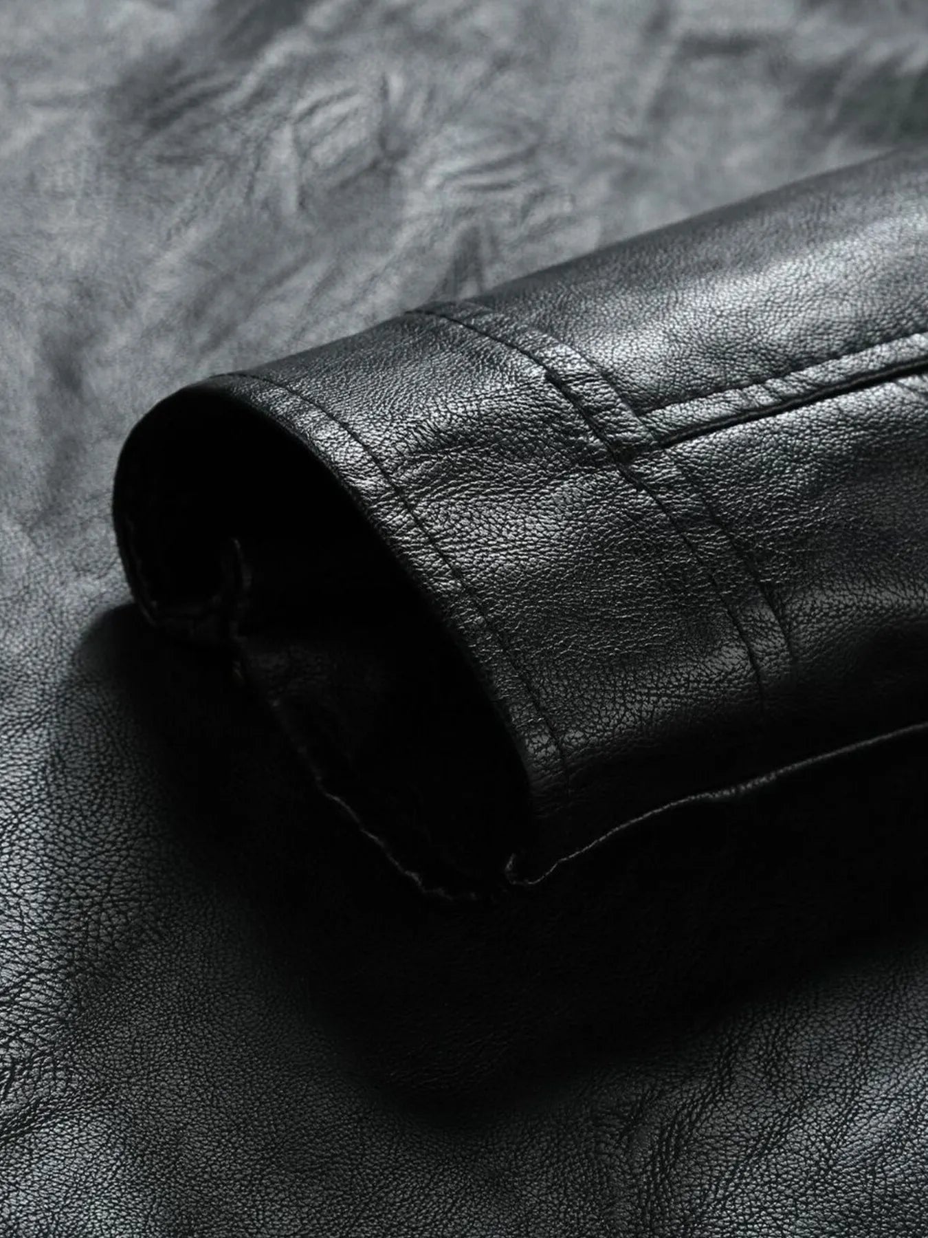 Men's Zip - Up Leather Look Moto Jacket (M–5XL) - My Wear Clothing Co