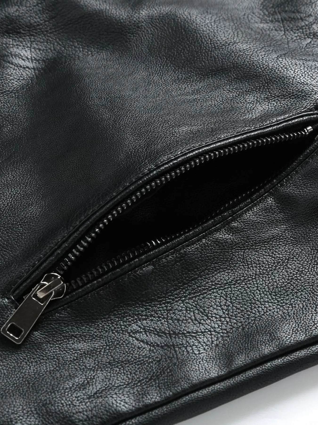 Men's Zip - Up Leather Look Moto Jacket (M–5XL) - My Wear Clothing Co