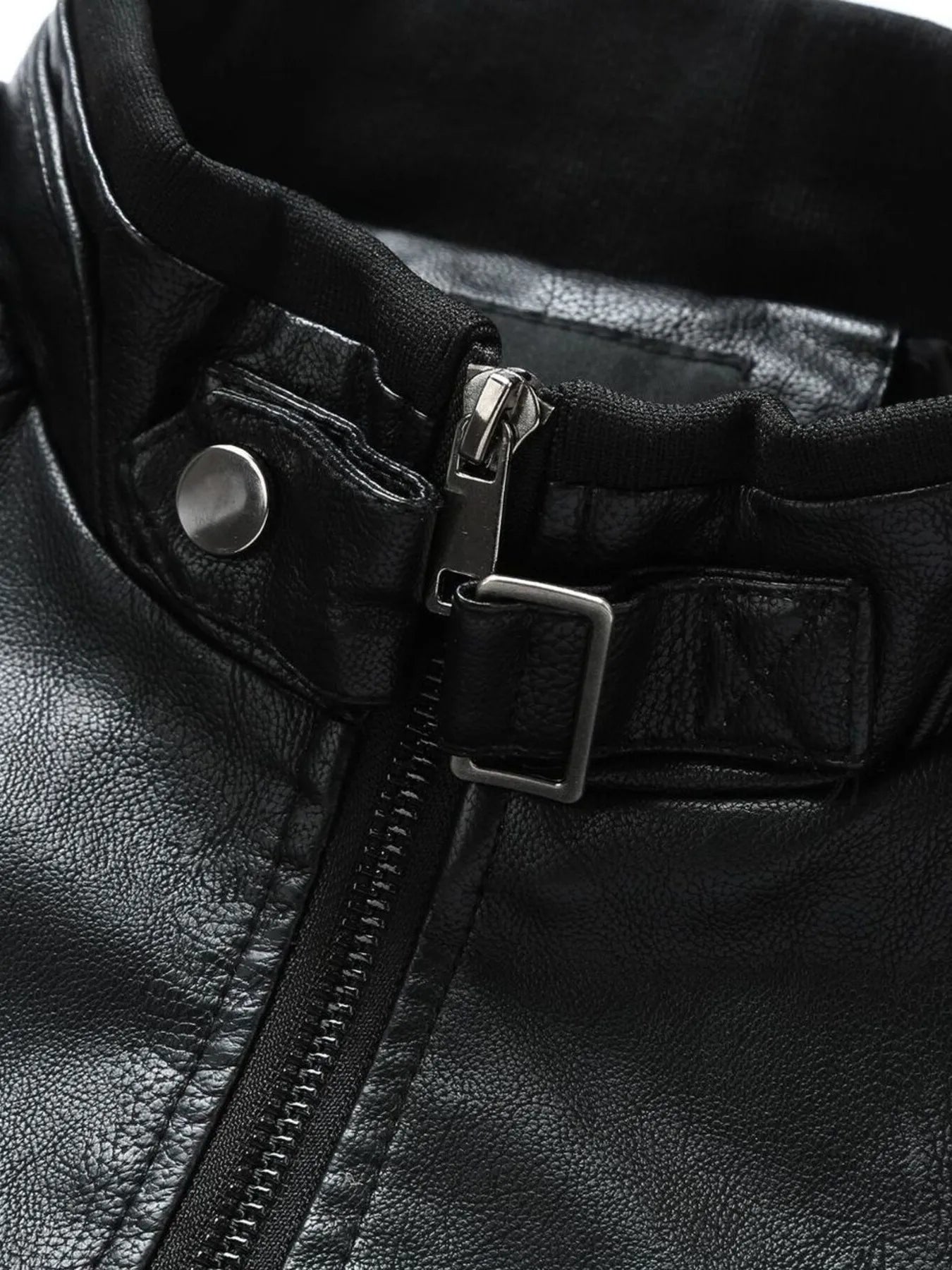 Men's Zip - Up Leather Look Moto Jacket (M–5XL) - My Wear Clothing Co