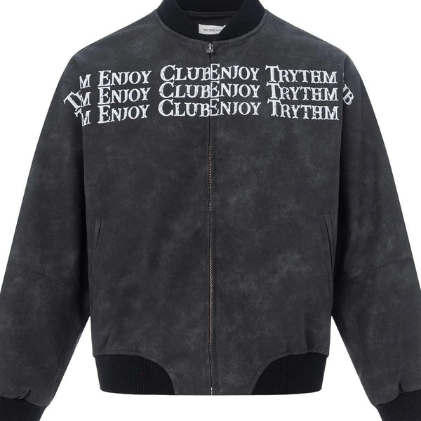 Men's Zip - Up Letter Graphic Bomber Jacket – Street Style, Everyday Edge - My Wear Clothing Co