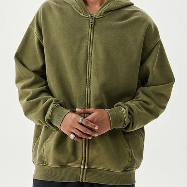 Men's Zip Up Long Sleeve Hoodie - My Wear Clothing Co