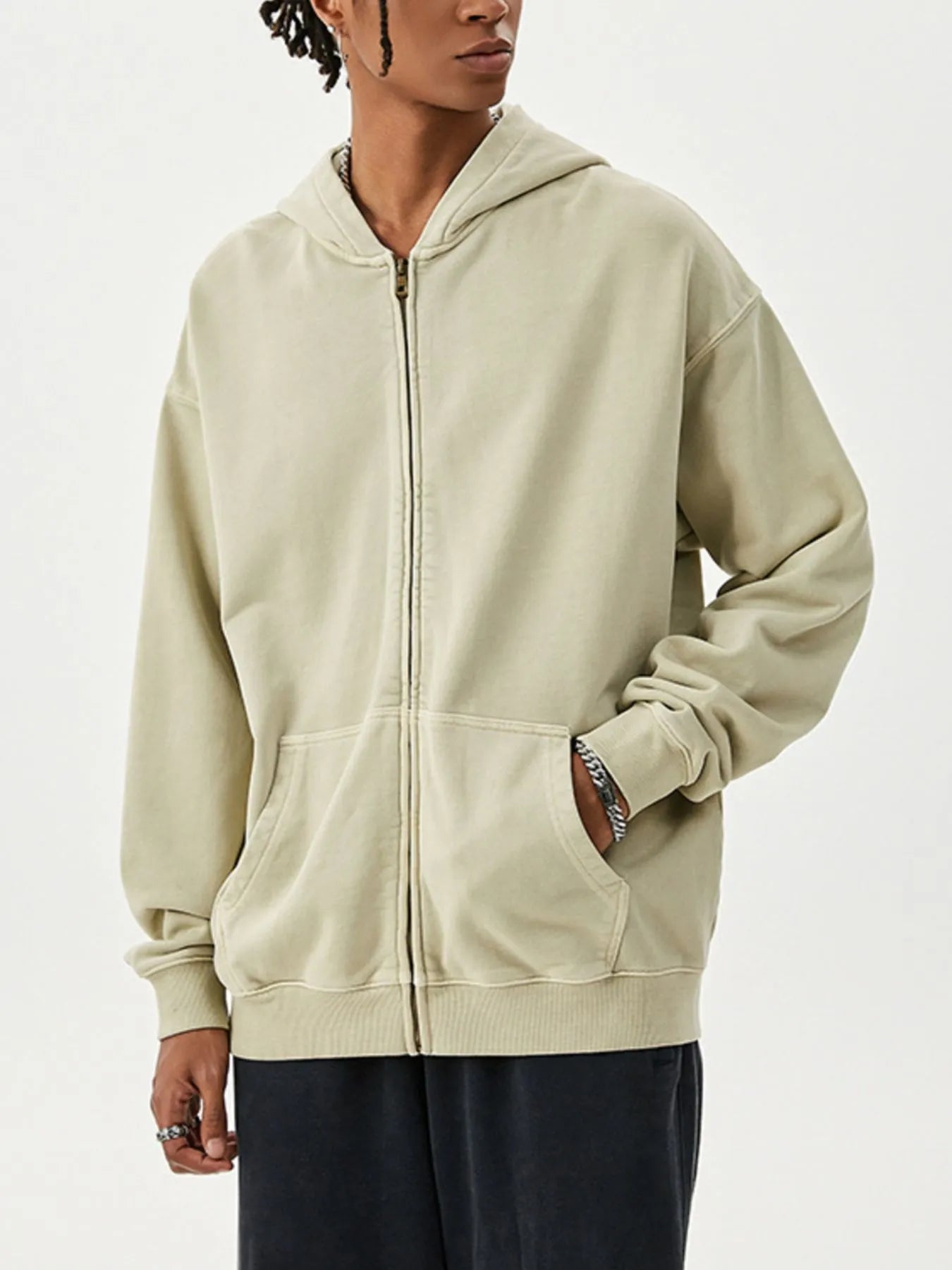 Men's Zip Up Long Sleeve Hoodie - My Wear Clothing Co