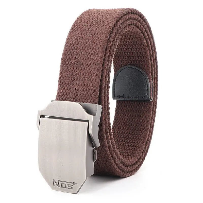 Military - Inspired Canvas Belt with Metal Slide Buckle - My Wear Clothing Co