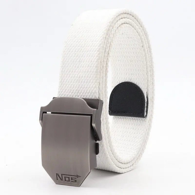 Military - Inspired Canvas Belt with Metal Slide Buckle - My Wear Clothing Co