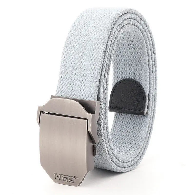 Military - Inspired Canvas Belt with Metal Slide Buckle - My Wear Clothing Co