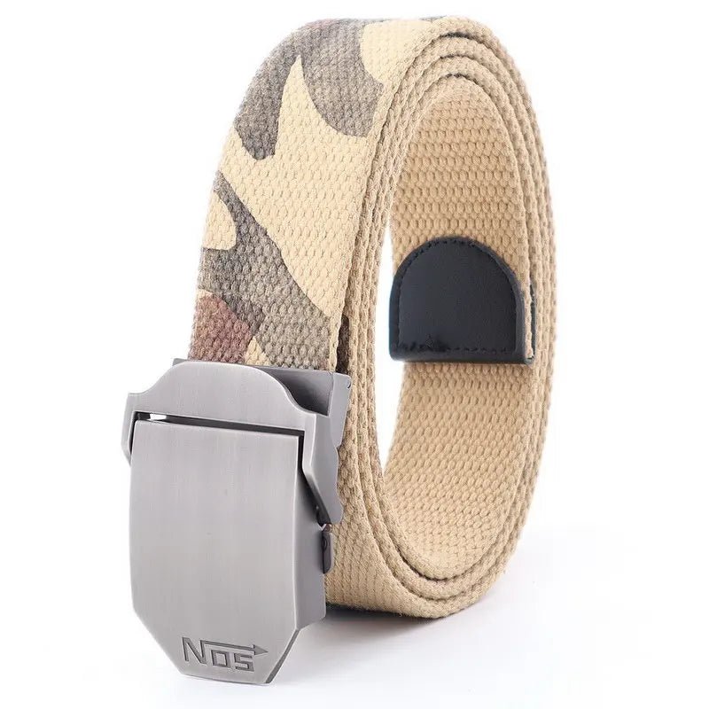 Military - Inspired Canvas Belt with Metal Slide Buckle - My Wear Clothing Co