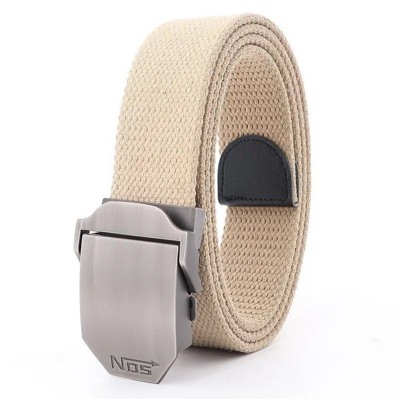 Military - Inspired Canvas Belt with Metal Slide Buckle - My Wear Clothing Co
