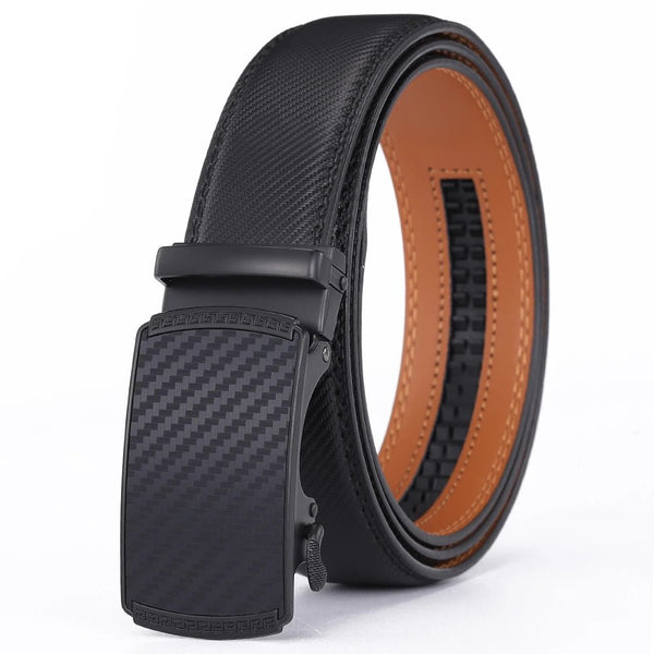 My Wear Men's Genuine Leather Belt – Formal Style with Alloy Automatic Buckle - My Wear Clothing Co