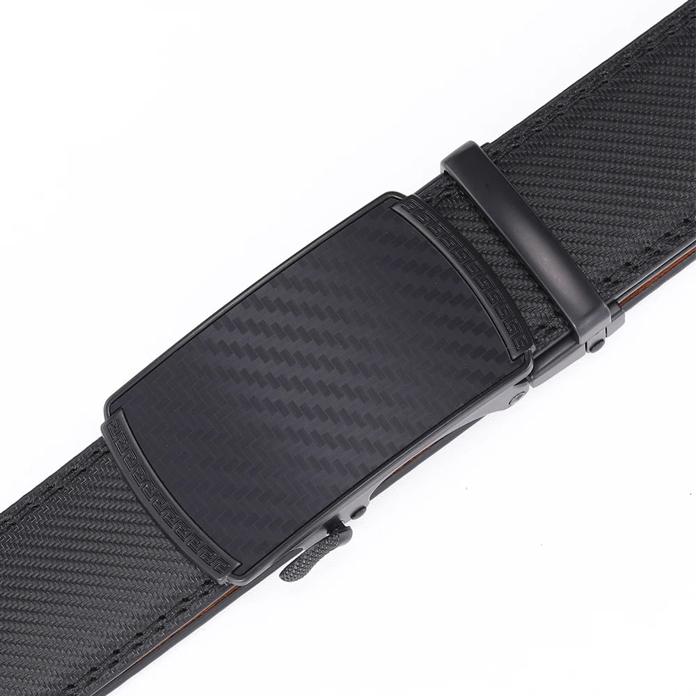 My Wear Men's Genuine Leather Belt – Formal Style with Alloy Automatic Buckle - My Wear Clothing Co