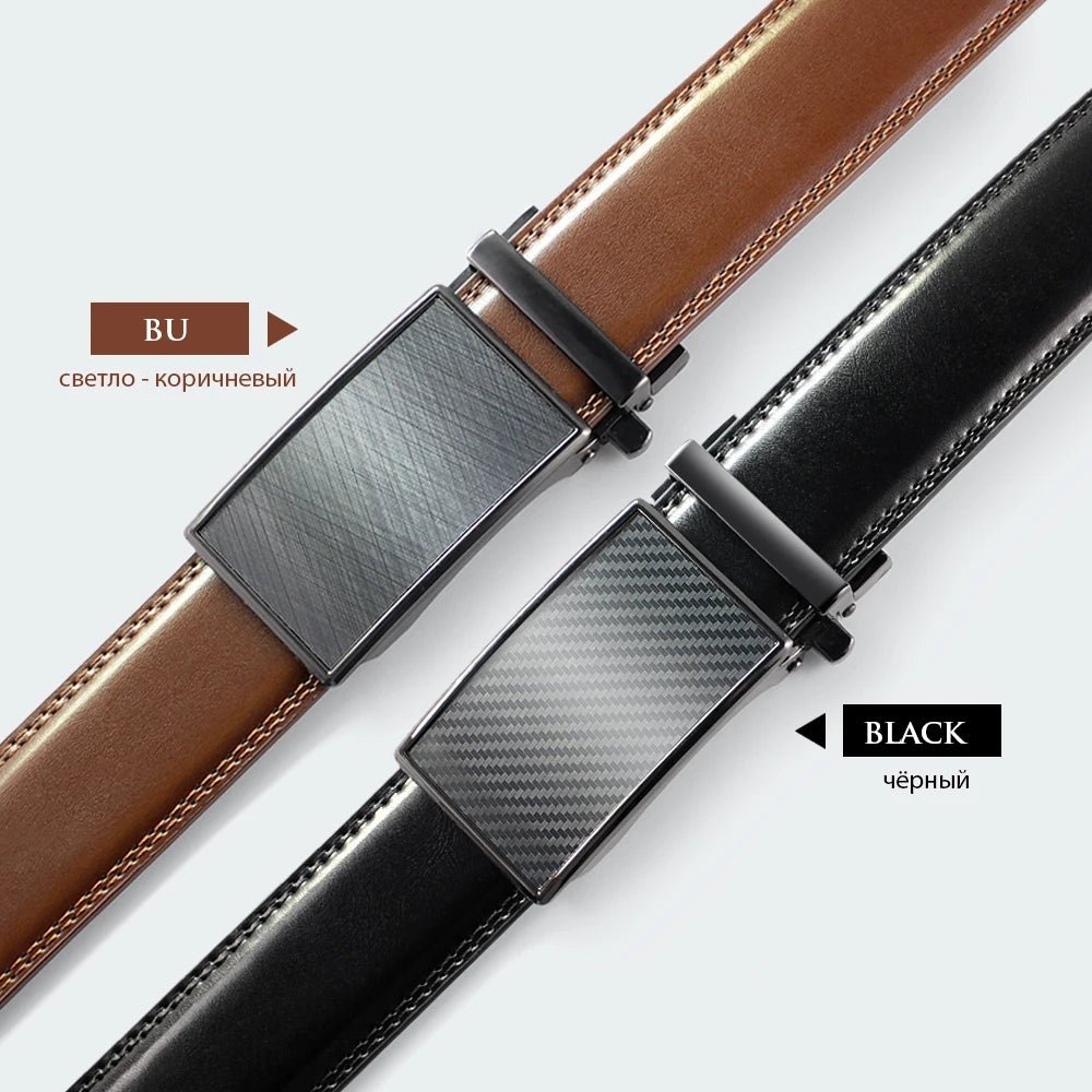 My Wear Men's Genuine Leather Ratchet Belt – Casual Comfort with a Sleek Finish - My Wear Clothing Co