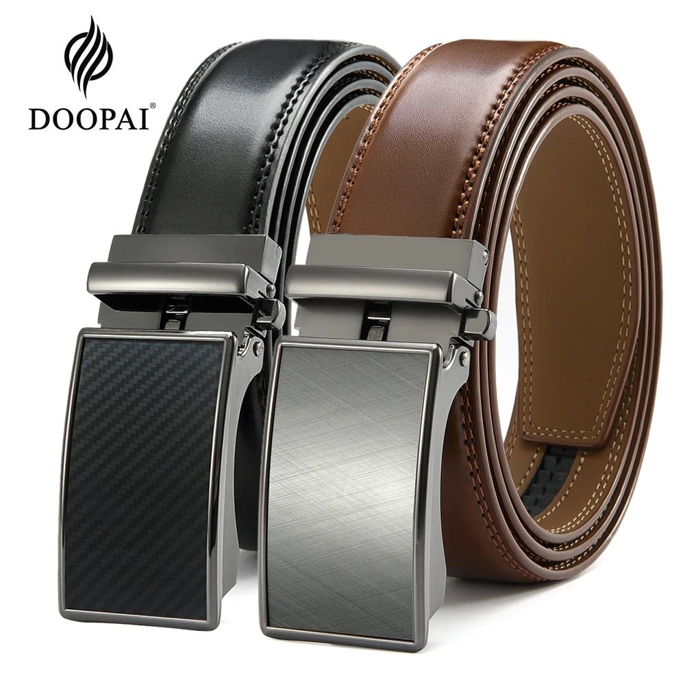 My Wear Men's Genuine Leather Ratchet Belt – Casual Comfort with a Sleek Finish - My Wear Clothing Co