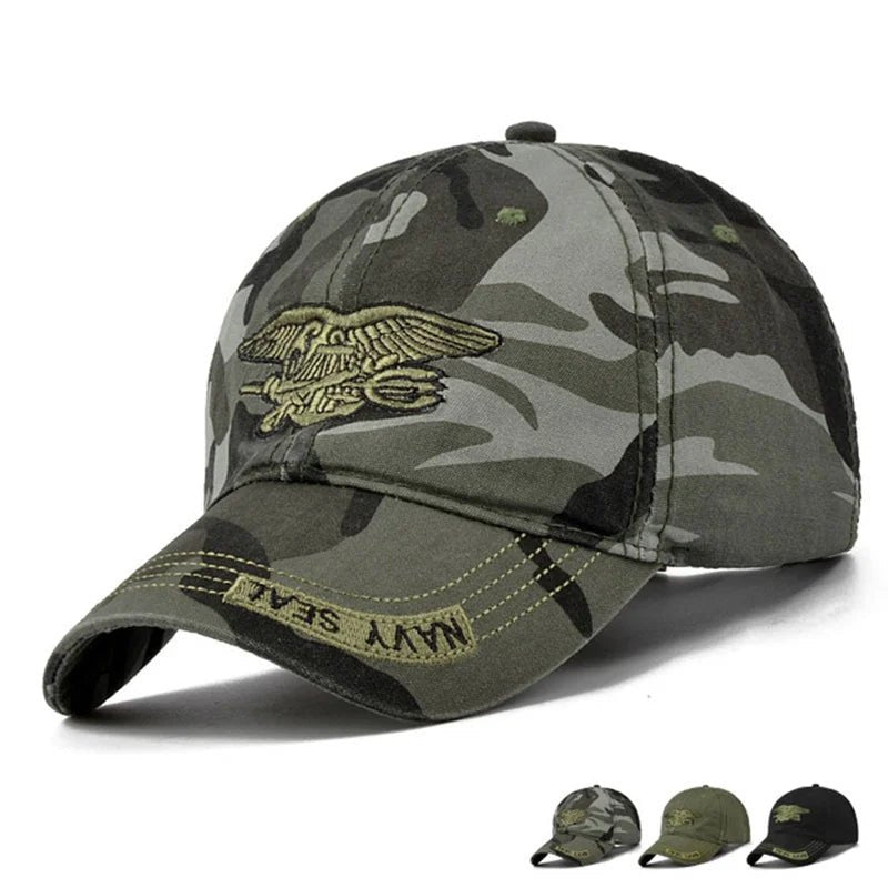Seal Embroidered Camouflage Baseball Cap – USA Army - Inspired Snapback for Men - My Wear Clothing Co