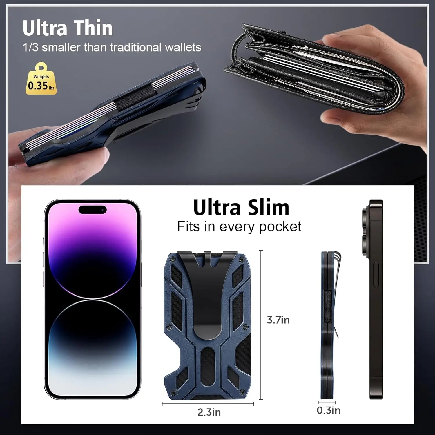 Slim Wallet With Money Clip - Built Tough and Style Ready - My Wear Clothing Co