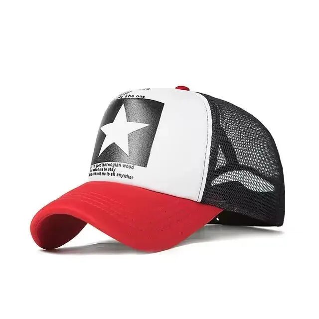 Star Design Snapback Mesh Hat – Hip Hop Edition - My Wear Clothing Co