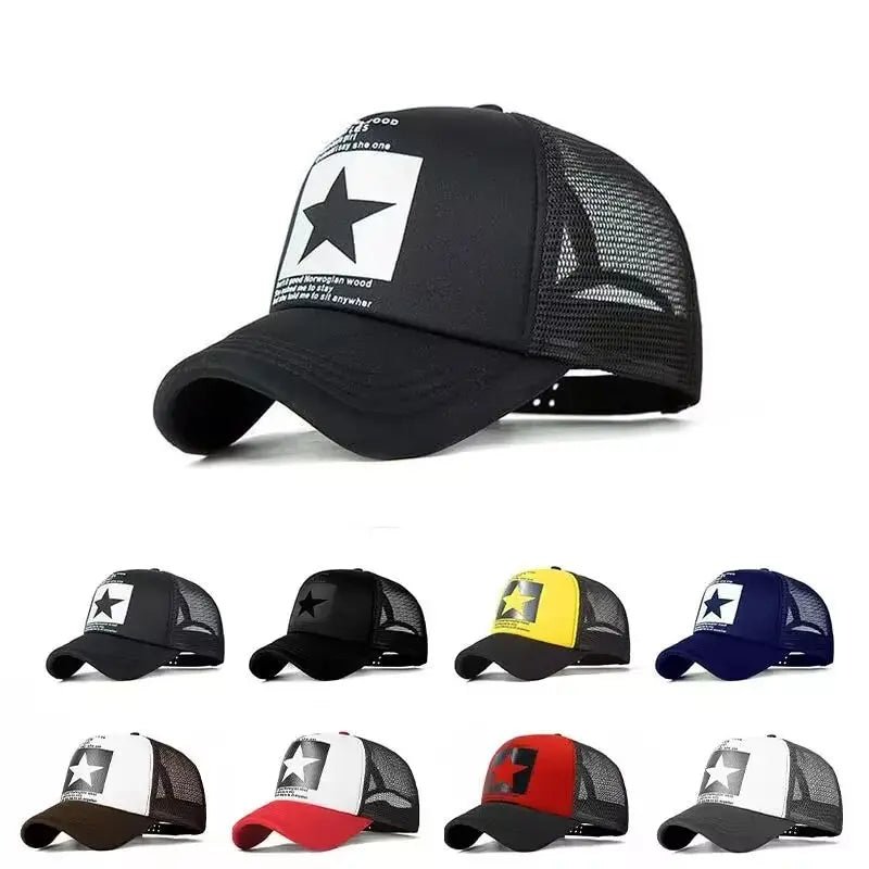 Star Design Snapback Mesh Hat – Hip Hop Edition - My Wear Clothing Co