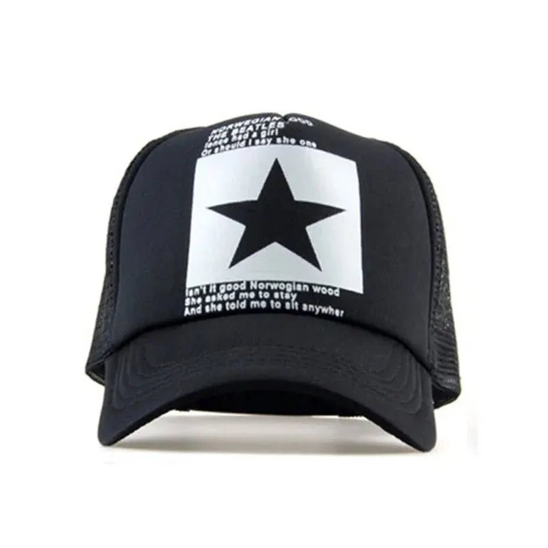 Star Design Snapback Mesh Hat – Hip Hop Edition - My Wear Clothing Co